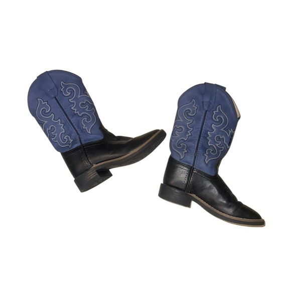 OLD WEST youth blue cowboy boots boys girls  size 12 - mint💥Worn once - Picture 6 of 15